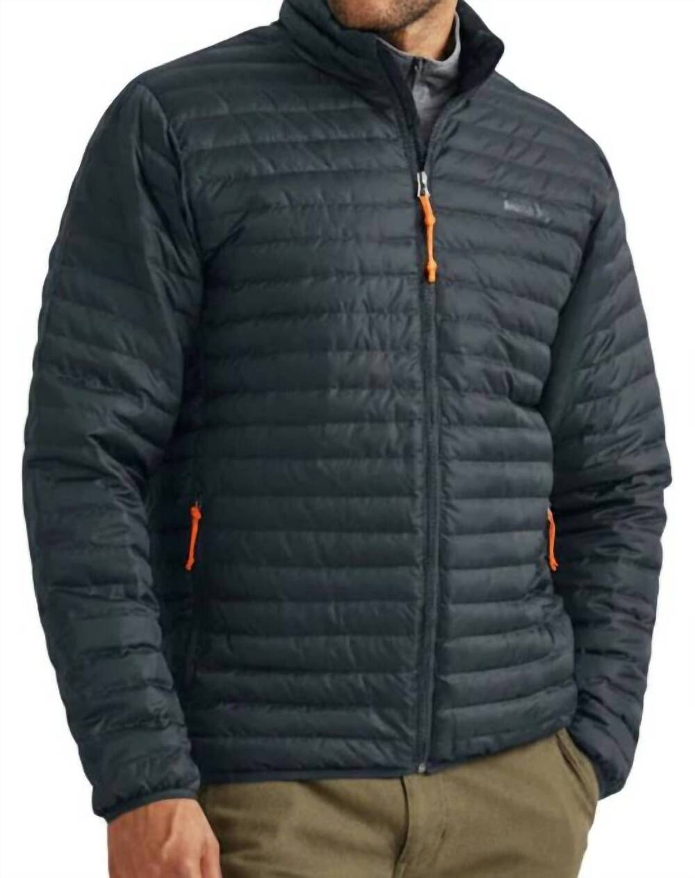 NEW EDDIE BAUER microlight down packable puffer jacket in storm gray